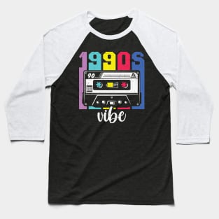 Retro 1990s Vibe Distressed Cassette Tape Design Baseball T-Shirt